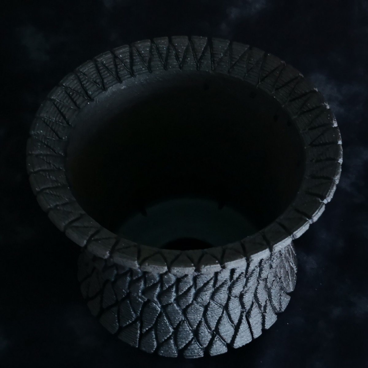 沖誠 作品【 Bark / deep cylinder / 深鉢 / 4号 】笠間焼 植木鉢