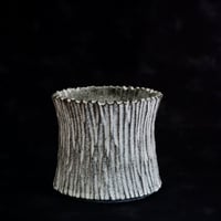 《size M》根本峻吾 作品【  S.N POT type.slim「 月光ノ爪牙」4号 】笠間焼 植木鉢 [No.156]