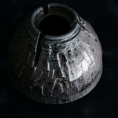沼野秀章 作品【 black wrap 】3.5号 笠間焼 植木鉢 ［ No.59］