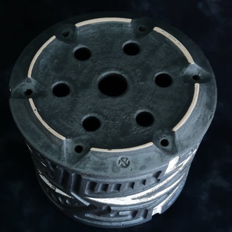 《size L》根本峻吾 作品【  S.N POT type.cylinder「 雷電 - raiden - 」5号 】笠間焼 植木鉢 [No.96]