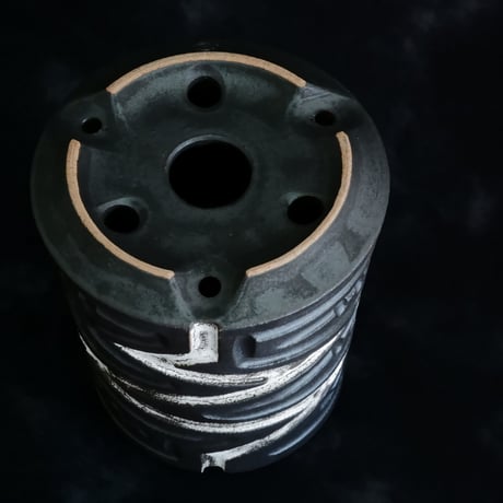 《size S》根本峻吾 作品【  S.N POT type.tall「 雷電 - raiden - 」3号 】笠間焼 植木鉢 [No.98]