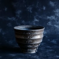 沼野秀章 作品【 black wrap 】3.5号 笠間焼 植木鉢 ［ No.16］