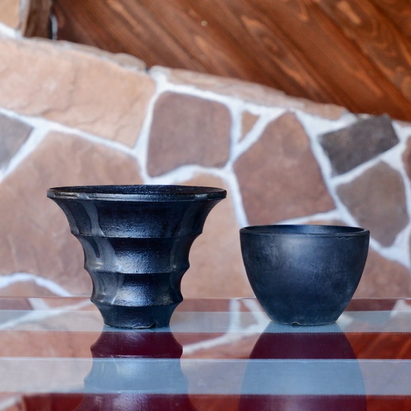 沖誠 作品【 Border - 流し掛け - 4号 】 広縁型 笠間焼 植木鉢 08 |