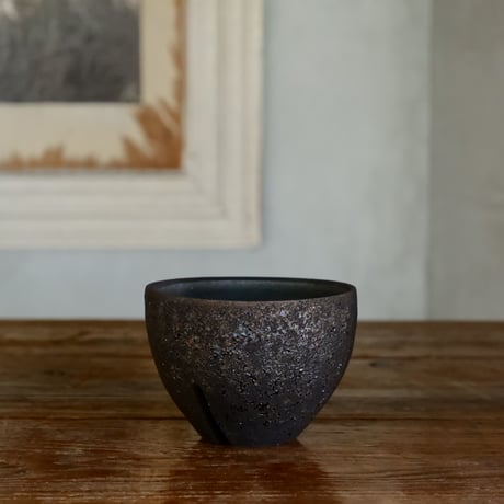 沼野秀章 作品【 black wrap  3号 】笠間焼 植木鉢 09