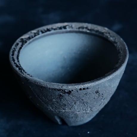 沼野秀章 作品【 Black Wrap 】2.5号 笠間焼 植木鉢 ［ No.157］