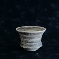 森田昌求 作品【 Abstract Scratch 】4号 笠間焼 植木鉢 ［ No.49 ］