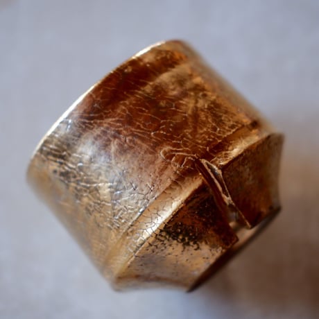 沼野秀章 特別作品【 gold wrap 】3号 笠間焼 植木鉢 ［ No.65 ］