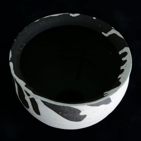 沼野秀章 作品【 black wrap 】3.5号 笠間焼 植木鉢 ［ No.65］