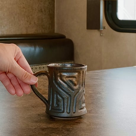 Arks　石狩焼木の葉皿　山茶窯麦酒杯 刺Expo_G06_薩摩美人画皿 銘 錦光山