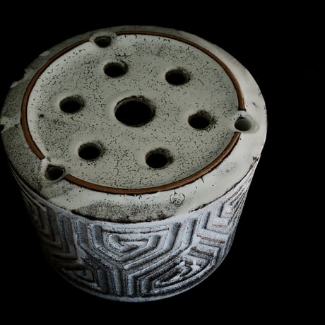 《size L》根本峻吾 作品【  S.N POT type.cylinder「 月光ノ鐵」5号 】笠間焼 植木鉢 [No.155]