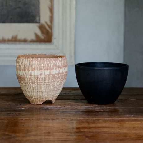 根本峻吾 作品【 S.N.Pot '' Jupiter - crater type " 3号 】笠間焼 植木鉢