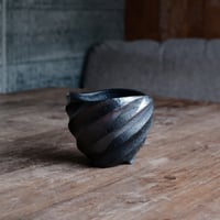 沖誠　植木鉢　燻銀彩　3号　リベット　作家鉢　塊根　アガベ　サボテン 植木鉢沖誠 Rivet - 燻銀彩 - 3号
