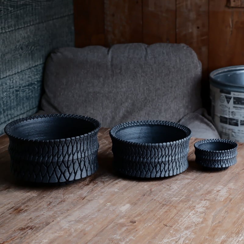 沖誠 作品【 Bark / 筒型 / 7号 XXL 】笠間焼 浅鉢 | 陶賊 -TOUZOK