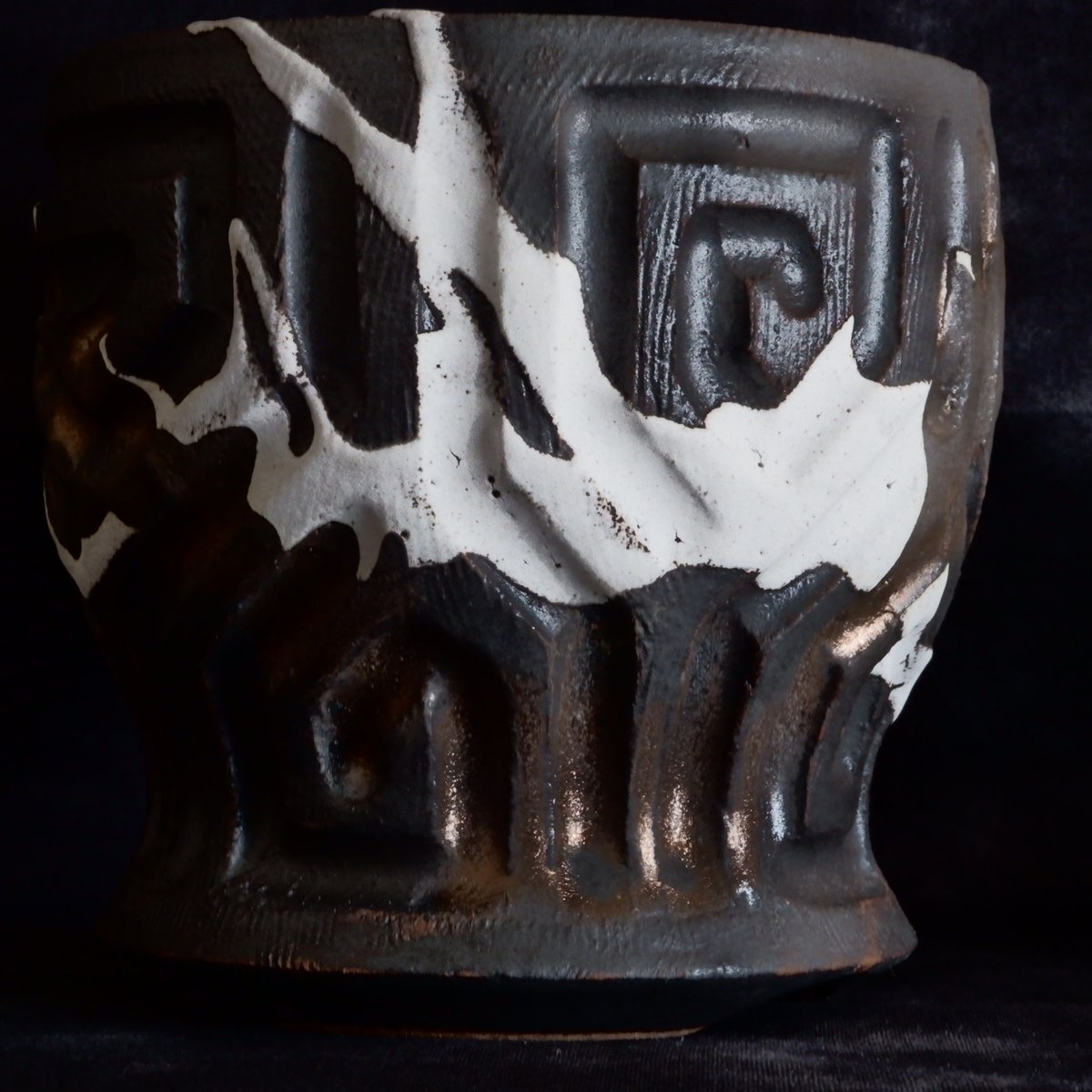 size S》根本峻吾 作品【 S.N POT type.round「鐵 -堕天黒- 」3号