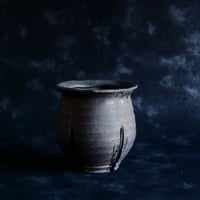 大鉢》沼野秀章 作品【 刻ム音 】6号 笠間焼 植木鉢 ［ No.65