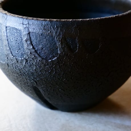 沼野秀章 作品【 japan wrap - 陶胎漆器 - 】3.5号 笠間焼 植木鉢 ［ No.34 ］