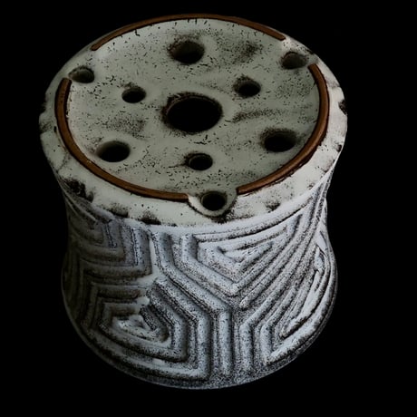 《size L》根本峻吾 作品【  S.N POT type.slim「 月光ノ鐵」5号 】笠間焼 植木鉢 [No.153]