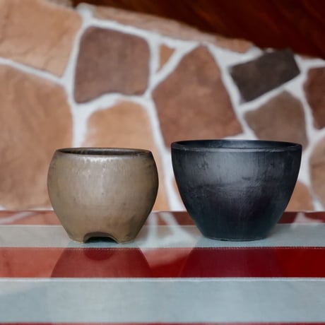 磯部祐介 作品【  円 - en -  "金剛 強垂れ"  2.5号 】S 笠間焼 植木鉢