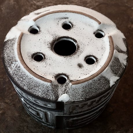 根本峻吾 作品【 S.N POT type.cylinder「 覚醒 / 月光 」3.5号 】笠間焼 植木鉢 [No.68]