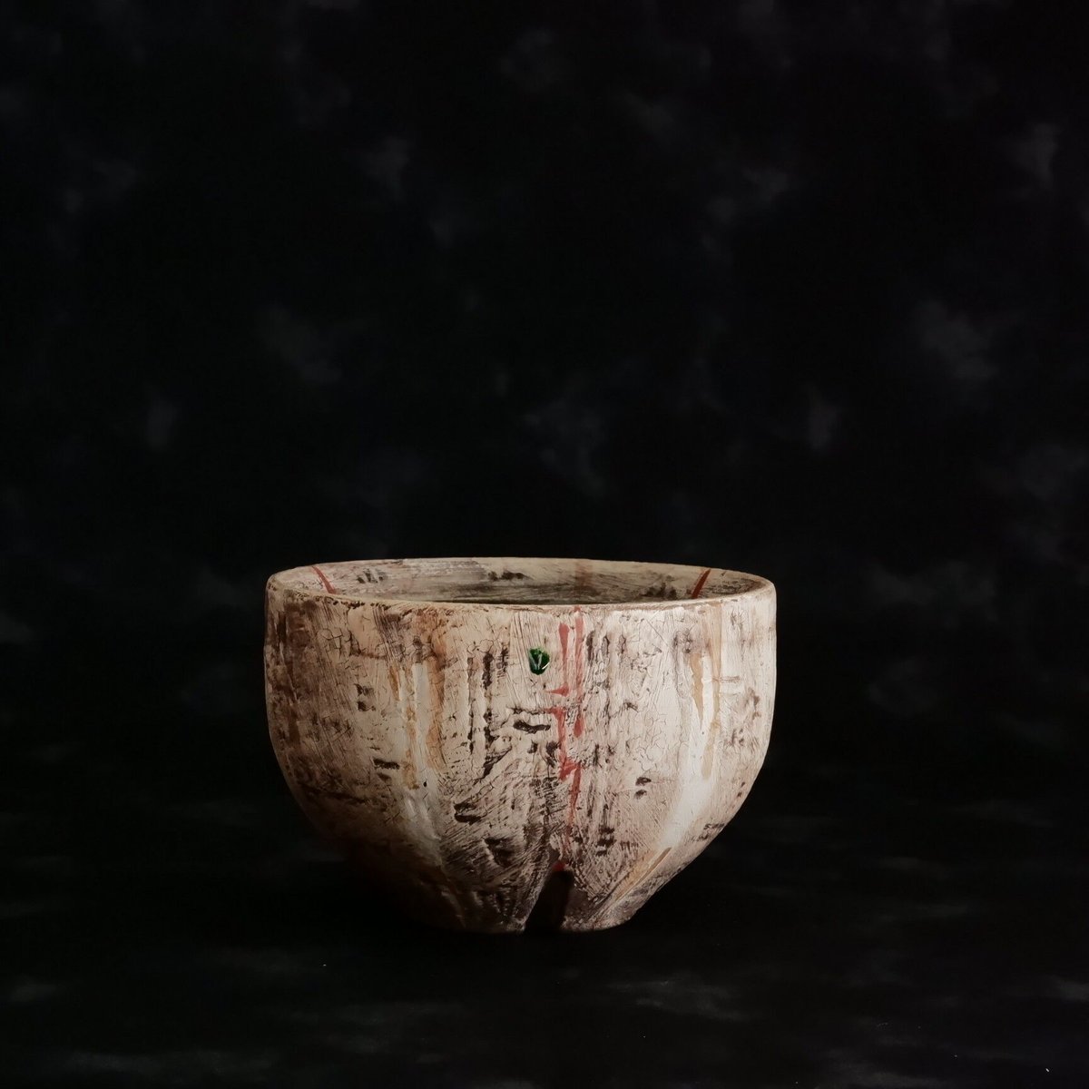 沼野秀章 作品【 刻ム音 】3号 笠間焼 植木鉢 ［ No.20］ | 陶賊