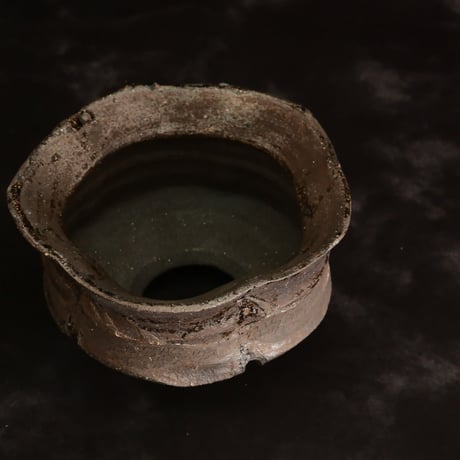 沼野秀章 作品【 Black Wrap 】3号 笠間焼 植木鉢 ［ No.5］