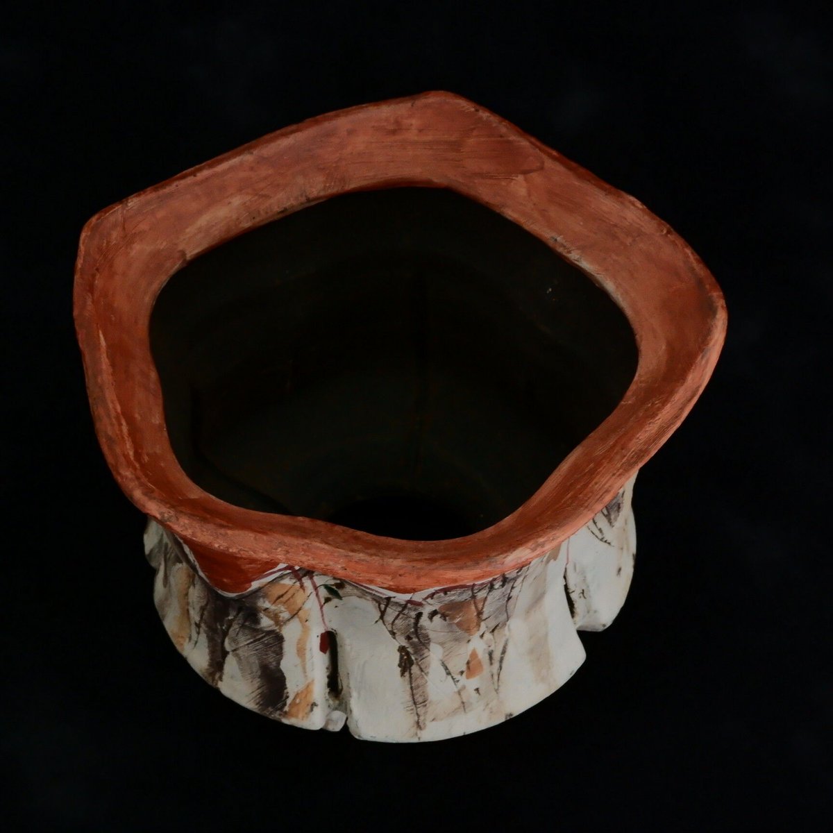 沼野秀章 作品【 刻ム音 】2.5号 笠間焼 植木鉢 ［ No.125］ | 陶賊