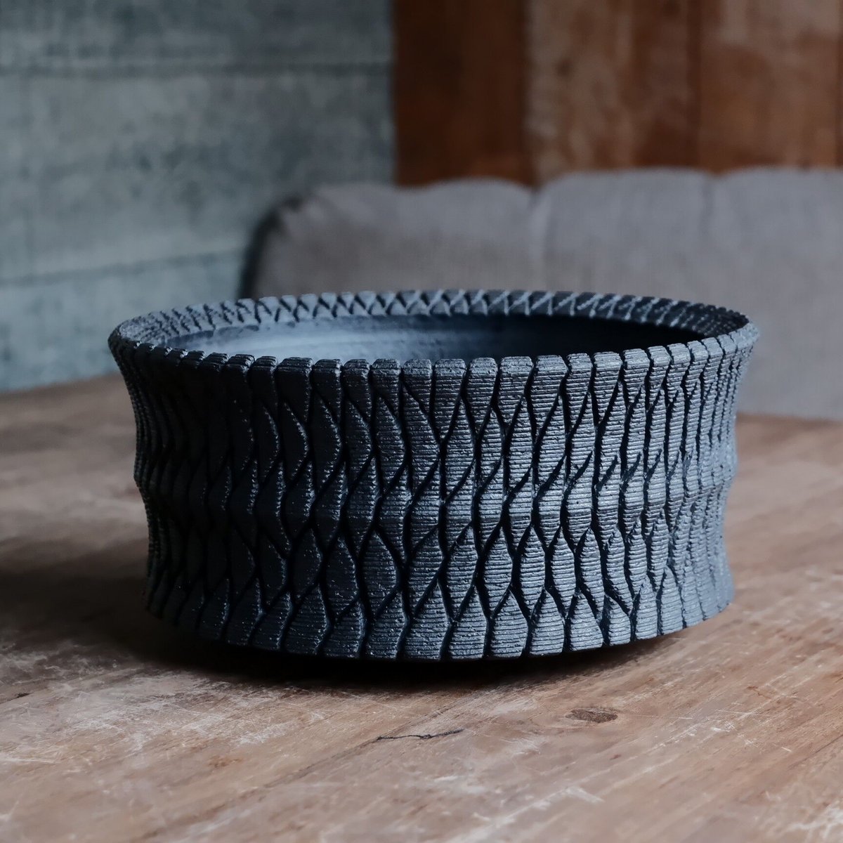 沖誠 作品【 Bark / 筒型 / 6号 XL 】笠間焼 浅鉢 | 陶賊 -TOUZOKU