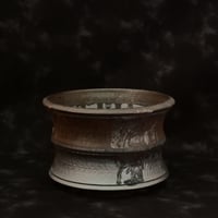 《大鉢》磯部祐介 作品【  瓦 - kawara -  " 闇落ち 飛び鉋.ver " 6号 】笠間焼 植木鉢［No.5］