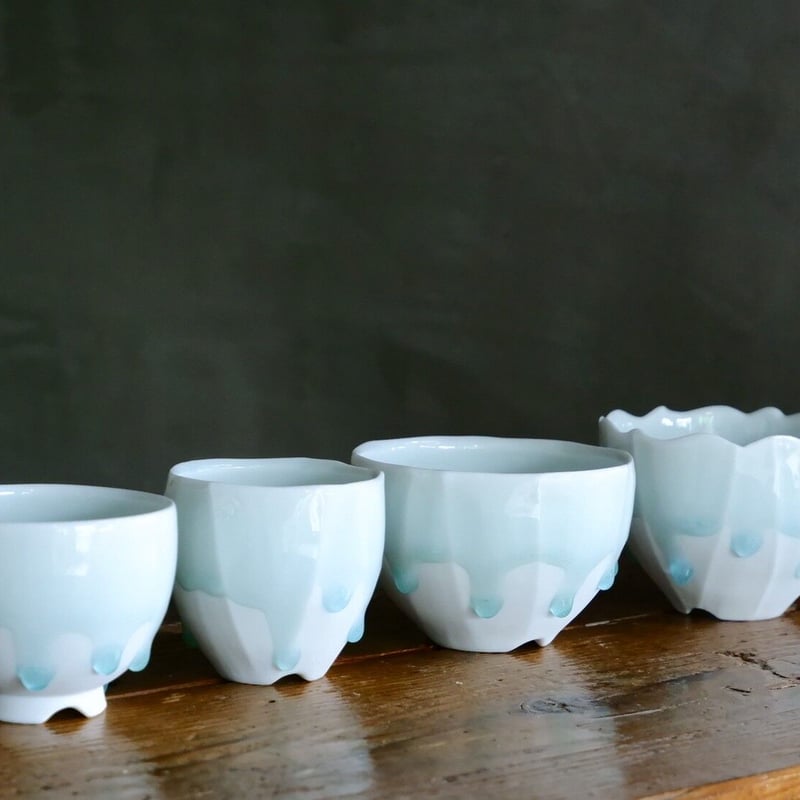 小林哲也 作品【 雫 】ver.3 - cut bowl - Mサイズ 笠間焼 植木鉢