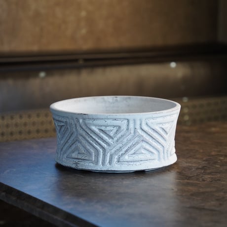《 7号サイズ 》根本峻吾 作品【  S.N POT type.slim-low「 月光ノ鐵 」笠間焼 植木鉢