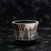 沼野秀章 作品【 japan wrap - 陶胎漆器 - 】3.5号 笠間焼 植木鉢 ［ No