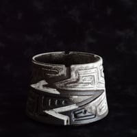 《size M》根本峻吾 作品【  S.N POT type.cylinder「 月蝕雷電 」4号 】笠間焼 植木鉢 [No.149]
