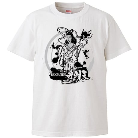 T-shirt white/七福神シリーズ/弁財天