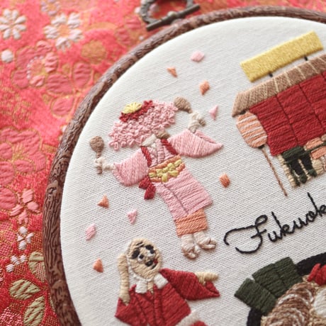 5月単品「刺繍で旅する日本」<プリント済み布の発送あり>
