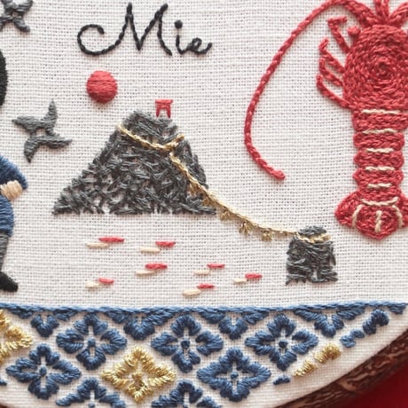 7月単品「刺繍で旅する日本」<プリント済み布の発送あり>