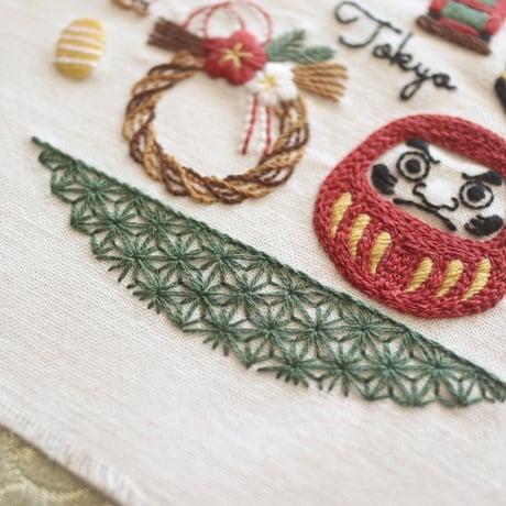 1月単品「刺繍で旅する日本」<プリント済み布の発送あり>