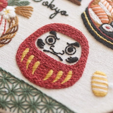 1月単品「刺繍で旅する日本」<プリント済み布の発送あり>