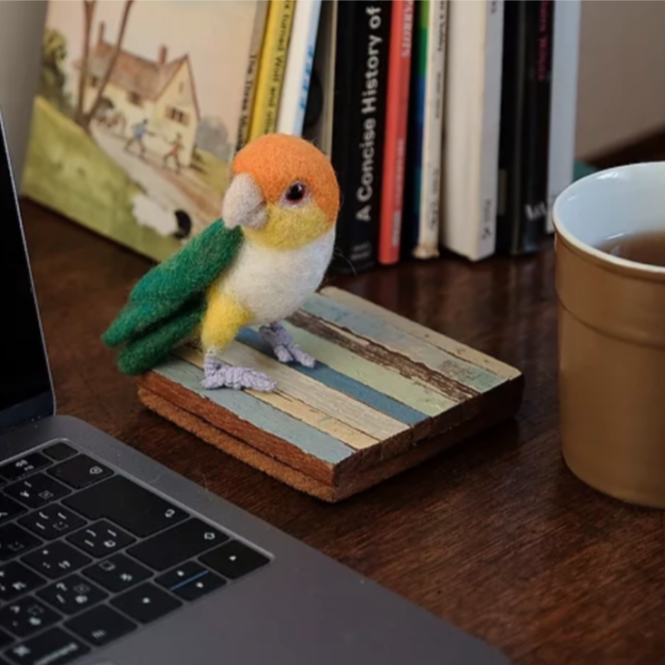 シロハラインコの油絵で41x41センチで木のフレームです シロハラインコ のお家ご紹介♩スーパーSALE気になるもの