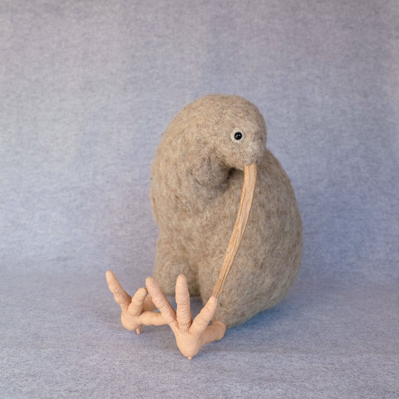 オブジェ キウイ Sサイズ マスコット 木製 （ キーウィ 鳥