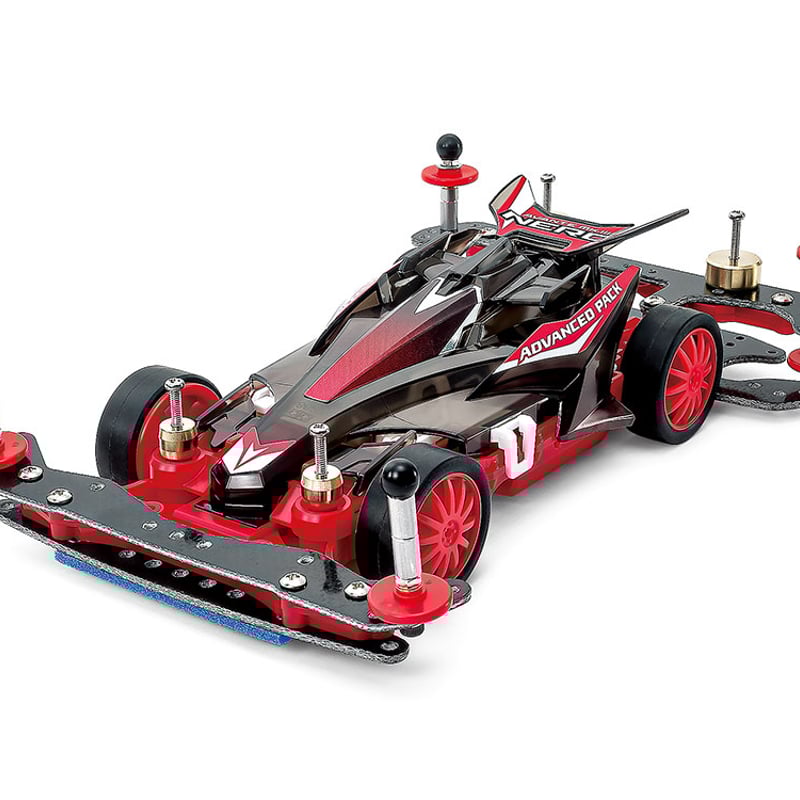 ミニ四駆 中径ローハイトホイール フィン レッド #mini4wd #アバンテMk