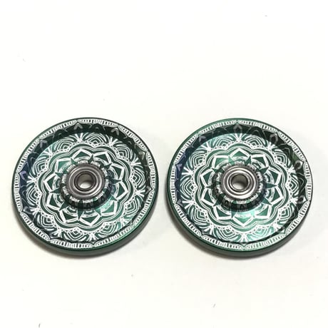 【曼荼羅柄】CNC加工 オールアルミベアリングローラー (19mm)