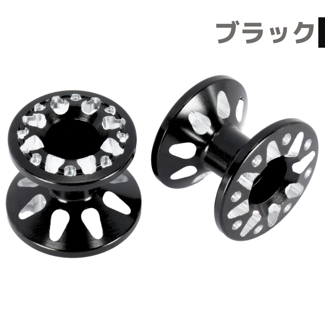 CNC軽量化ブラックアルマイトアルミローラー 2段13-12mm + 13mm④ SHIZUKU】CNC加工 2段アルミローラーセット(13-12mm