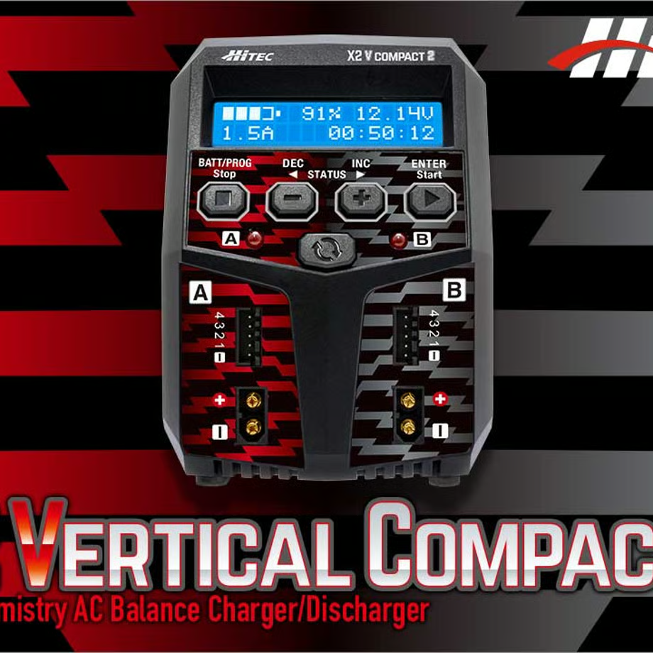 ICケ－ブル2本 hitec 44363-T X2 Vertical Compact 2 ﾂｰﾘﾝｸﾞ用ｹｰﾌﾞ