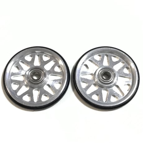 【Yスポーク】CNC加工 プラリング付 アルミベアリングローラー ディッシュ (19mm)