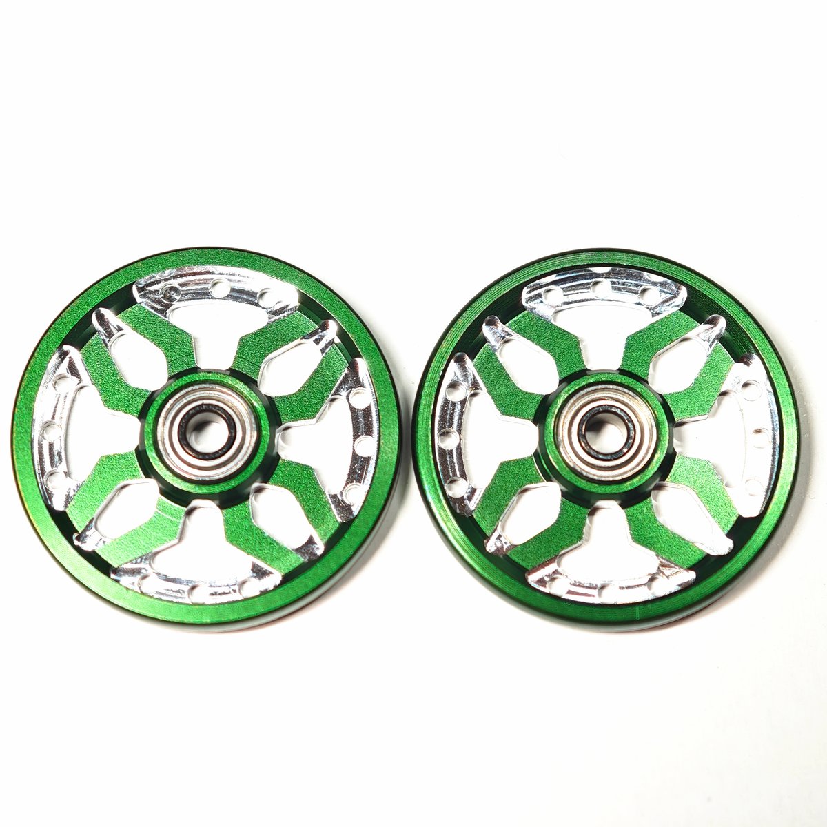 四方手裏剣】CNC加工 オールアルミベアリングローラー (19mm 四方手裏剣】CNC加工 オールアルミベアリングローラー (19mm