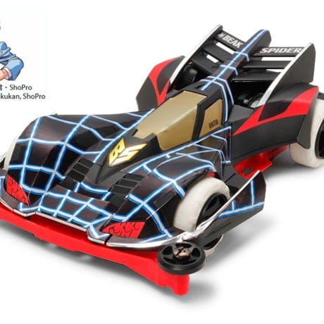 タミヤ ミニ四駆 小径ホイール 3本スポーク ブラック #ビークスパイダー プレミアム