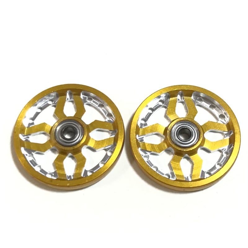 四方手裏剣】CNC加工 オールアルミベアリングローラー (19mm 四方手裏剣】CNC加工 オールアルミベアリングローラー (19mm