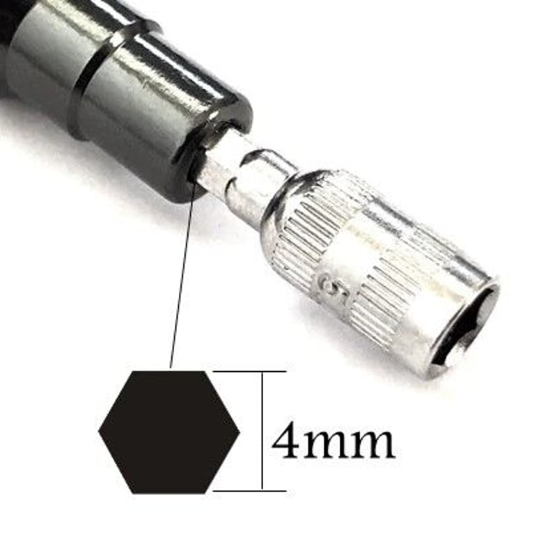 ミニ四駆 ロックナット用ボックスレンチ ビット 4mm軸 電動精密