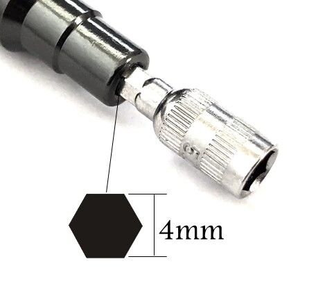 ミニ四駆 ロックナット用ボックスレンチ ビット 4mm軸 電動精密