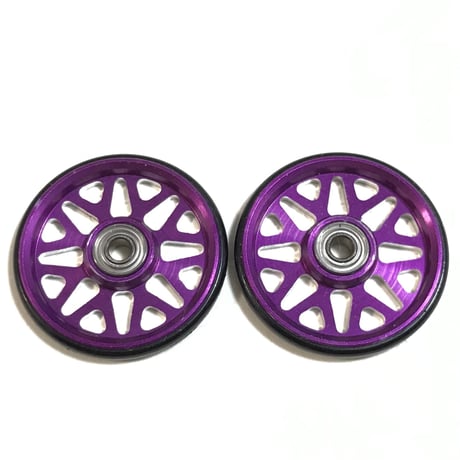 【Yスポーク】CNC加工 プラリング付 アルミベアリングローラー ディッシュ (19mm)